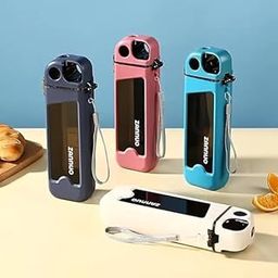 Piercell High Hills 350ML New Lighter Shape Water Bottle BPA-free Silicone Seal, one-button Lid Opening, Square Mouth High Value Straw Cup Portable Water Bottles Multicolour-picture-12