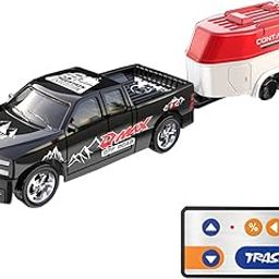 Park10 Toys Remote Control Small Car, 1:64 Scale Off-Road RC Car, USB Rechargeable 2.4GHZ Three Speed Indoor Alloy Vehicle (5501A with Trailer)-image-29