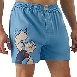 Popeye: Sailor Legend Men and Boys Blue Graphic Print Boxer Shorts Boxer Shorts for Men's Cotton Breathable Comfortable Elastic Waistband Printed Loose-Fit Casual Lounge Sleepwear-picture-21