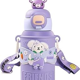 Birch & Co. Kids Water Bottle - Water Bottle for School - Sipper Water Bottle for Kids - Waterbottle for Girls and Boys, Stainless Steel 316, Spill-Proof, BPA-Free, Perfect for School and Play, Mauve-15