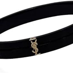 Black Enamel Cuff Bracelet with Gold YSL Monogram-image-28