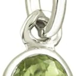 Jewellery 925 Sterling Silver Minimalist Gemstone Silver Pendant Locket, Fits in Necklace and Chains for Women and Girls-image-1