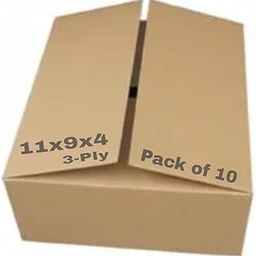 Porpoise 3-Ply 11x 9x 4 inch 10 piece Corrugated Box Cardboard Packing | Storing/Brown Shipping Courier Box for mailing (11 x 9 x 4 Inch_10pc)-image-34