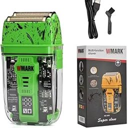 WMARK NG-995 Professional High Speed 7200rpm Foil shaver 2 reciprocating & floating heads, bald head & Shaver for Men with Rechargeable, digital display, Men's Beard Shaver runtime 120 mins, Model 15-image-29