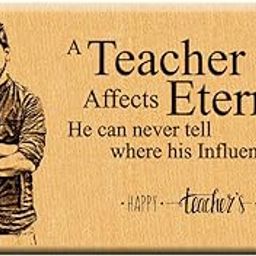 Incredible Gifts India Personalized Photo Wood Plaque for Teachers by Students (7x4in, Brown)-image-100