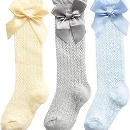 Baby Girls Mesh Nylon Bow Socks Suitable for Ages 0-3 Years-image-110