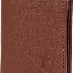 samtroh Men Casual Tan Mini Size Artificial Leather Wallet (3 Card Slots)-picture-1