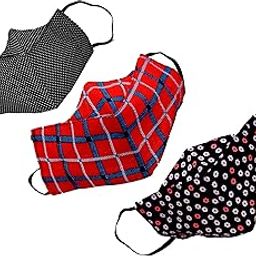 Retail Flex | Reusable & Washable Cloth Mask | Large Size | Comfortable Mask | Easy to wear (Multicolor Set of 3)-image-79