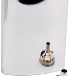 Hip Flask Holding 8 oz. - Pocket Size, Stainless Steel, Rustproof, Screw-On Cap - Metallic Grey Mirror Polished Finish Perfect for Engraving - Black Gift Box Included-19