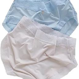 Women Seamless Ice Silk Cotton Lace Smooth Stretch Mid Rise Bikini Hipster Underwear Panties for Ladies & Girl Daily Use-picture-24