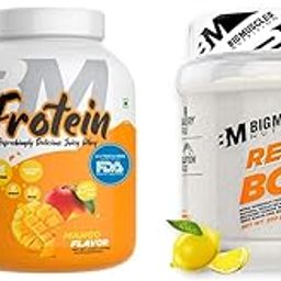 Bigmuscles Nutrition Frotein 26g Refreshing Mango Flavored Hydrolysed Whey Protein Isolate[59 Servings, 2 kg] & Real BCAA [50 Servings, Lemony] -100% Micronized Vegan-19