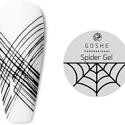 Goshe BLACK color Spider Gel | Painting Elastic Drawing Spider Gel for Nail Art | Soak off UV LED Nail Gel | Drawing Nail Gel for Line, DIY Nail Art Manicure with Brushes-image-90