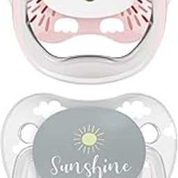 Dr. Brown's Baby,Infant Silicone Prevent Printed Shield Soother-Stage 1, Pack of 2, Pink & Gray, Birth+ to 6M-picture-32