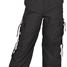 Barmmanic Women Baggy Cargo Multi-Pocket Pant-image-102