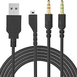 Arctis 7 Cable Replacement Cord Compatible with SteelSeries Arctis 3/5/7, Arctis Pro Wireless,Arctis Pro Gaming Headset(2 in 1, 3.5mm, 5.9ft)-image-83