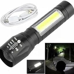 Mini Rechargeable LED Torch Light, Waterproof, Portable with Storage Case, Multi-Mode for Camping, Night Cycling, Emergency-12
