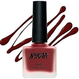 Nykaa Matte Nail Enamel Finish- Ruby Blaze 120 (9ml)-41