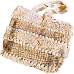 Pom-Pom Weave Tote Bag - Brown| Tote Bags For College Girls/Office Women| Shoulder Bag For Women Stylish-image-46