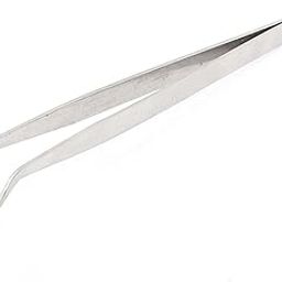 ELVIRAPLUS Stainless Steel Kitchen Tweezer, Long Food Tongs, Curved Tip Home Medical Tweezers, Garden Kitchen-image-45