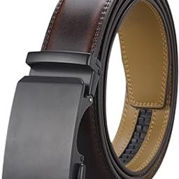 Men's Leather Belt Automatic Buckle Belt for Jeans Suit Trousers Accessories black 130cmx3.5cm | Clothing Shoes & Accessories | Mens Accessories | Belts-image-34