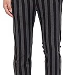 Black and Grey Stripe Cotton Men's Pyjama(HYPM03207)-image-21