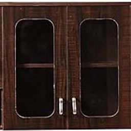 Hexagon Furnitures Wooden Orchid Dark Glossy 4 Door Modular Kitchen Cabinet (Brown)-image-32