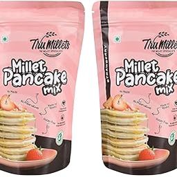 Trumillets Strawberry Millet Pancake | Instant Breakfast Mix | 100% Vegetarian Eggless Healthy Breakfast for Kids & Adults | No Added Maida | No Refined Sugar |Gluten Free (Each 150 Gm Pack of 2)-31