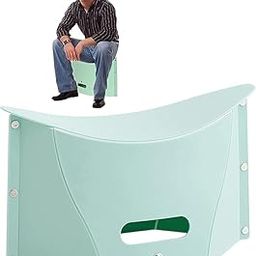 Dhadh Plastic Collapsible Stool - Portable Folding Mini Stool for Camping, High Load-Bearing, Green-image-40
