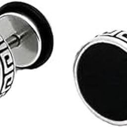 Stainless Steel Mens Earrings Kaju Bali Black Gold Silver Piercing Screw Bali Stud Hoops Earing Multicolor Earrings Combo for men boys Unisex-image-98