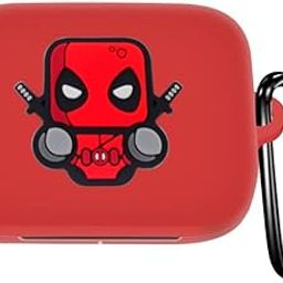 New Silicone Case Compatible with Oneplus Buds 3 (2024) Protective Soft Silicone 360° Full Protection Dust-Proof Shockproof Case Cover with Hook (Cover Only) (Dead-Pool)-image-48