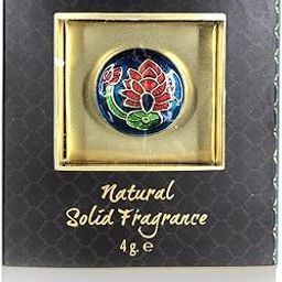 Song of India Solid Perfume in Brass Cloisonné/Meenakari Jar for Body Fragrance, 4 g. | Luxurious Veda | Frozen Ittar or Alcohol-Free Cologne Balm (Neroli Bergamot)-image-48