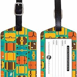 Designer Luggage Travel Baggage Tags Set of 2 with Name Card Inside -Suitcase-7