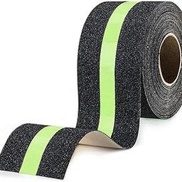 Atharved Anti-Skid Tape For Stairs Grip Tape for Outdoor Indoor Stairs Steps Floor Ramps Heavy Duty water proof Adhesive Non Slip Tape, Black Green 2Inch x 16.4Foot Safety Anti Slip tape saftey tape-12