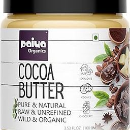 Paiya organics Cocoa Butter Pure & Natural Raw Unrefined Wild Organic for Body Lotion, Stretch Mark, Chocolate Making, Moisturizer, Skin Care (100gm)-3