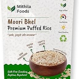 MITHILA FOODS 500g Plain Moori Puffed Rice Murmura | Organic Healthy Crunchy Vegan Gluten-Free | Low Calorie Fibre Rich Light Crunchy SMART Snack | Authentic Traditional Bihari Muri Bhel Snacks-image-5
