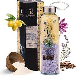 LAVANYA LUXE BEAUTY Luxe Bath Salt - Relaxing & Detoxifying Bath Soak with Sea Salt, Epsom Salt, Coffee beans, Lavender, Olive & Kumkumadi Oils | Aromatherapy for Stress Relief & Skin Nourishment | Premium Herbal Skincare-image-80