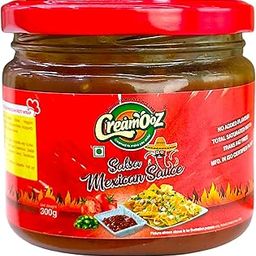 Creamooz Salsa Mexican Sauce 300g, Spicy Tomato Dip in Glass Jar, Perfect for Nachos, Tacos, Pizza, Snacks, No Added Flavour-image-20