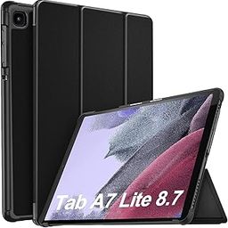 Robustrion Smart Trifold Hard Back Flip Stand Case Cover for Samsung Tab A7 Lite 8.7 Inch SM-T220/T225 -Black-image-77