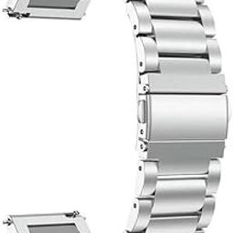 Smart Watch Strap Compatible with Noise Colorfit Icon 3 Plus Smart Watch - Steel SS Strap-17