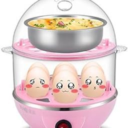 Egg boiler double layer multifunction electric automatic off cooker poacher, steamer and milk cooker food 14 poacher for steaming cooking boiling frying-11