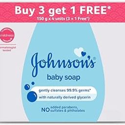 Johnson's Baby Soap For Bath Combo Offer Pack, 150g (Buy 3 Get 1 Free)-27