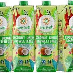 Only Earth Coconut Drink | Best for Coffee, Tea, Cereals, Shakes or As Is | 40% Coconut Water + 59% Coconut Milk | Dairy Free | Unsweetened | Plant-Based | Source of Calcium | Preservatives Free | No Added Sugar | No Trans-Fat | Thai Coconuts (Pack 4)-21