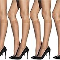 Women's Ultra Thin Transparent Knee Length Stocking Socks (Skin)- 6 Pair-image-98