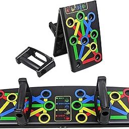 Multi-Functional Color-Coded Push Up Board – 14-in-1 Foldable Pushup Training System with Detachable Handles for Home Fitness, Strength Training, and Body Sculpting (Target Chest, Triceps, Shoulders, and Back)-26