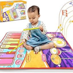 Wembley 2 in 1 Musical Mat for Kids Baby Piano Play Drum Mat Musical Keyboard with 8 Instrument Sounds and Music Early Learning Educational Toys Birthday Gift for Boys Girls - 60cm x 75cm-31
