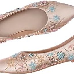 Floral Embroidered Ballerinas Court Shoe-18