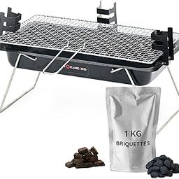 FLAREON Skipper Tabletop Charcoal Briquettes Barbecue (BBQ) Grill | Free 1Kg Briquettes + Lighter Cubes Inside|-24