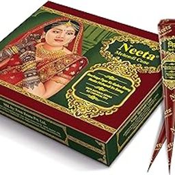 Mehandi Cone for Hand Designing, Henna Mehendi, Cone Bridal Mehndi Cones for Wedding, Dulhan Mehndi Cone, 12 Pieces-49