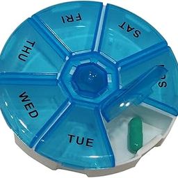 EZYFIT Round Portable Pill Medicine Organizer Reminder Storage Box For 7 Days, Pack of 1-image-14