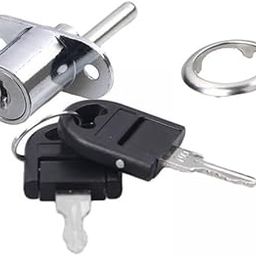 THE STYLE SUTRA 5xCabinet Push Plunger Lock Cabinet Plunger Lock for Sliding Door Cabinet Desk 19mm Silver-picture-11